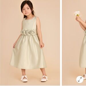 Birdy Grey Cream Floral Waist Kids Dress